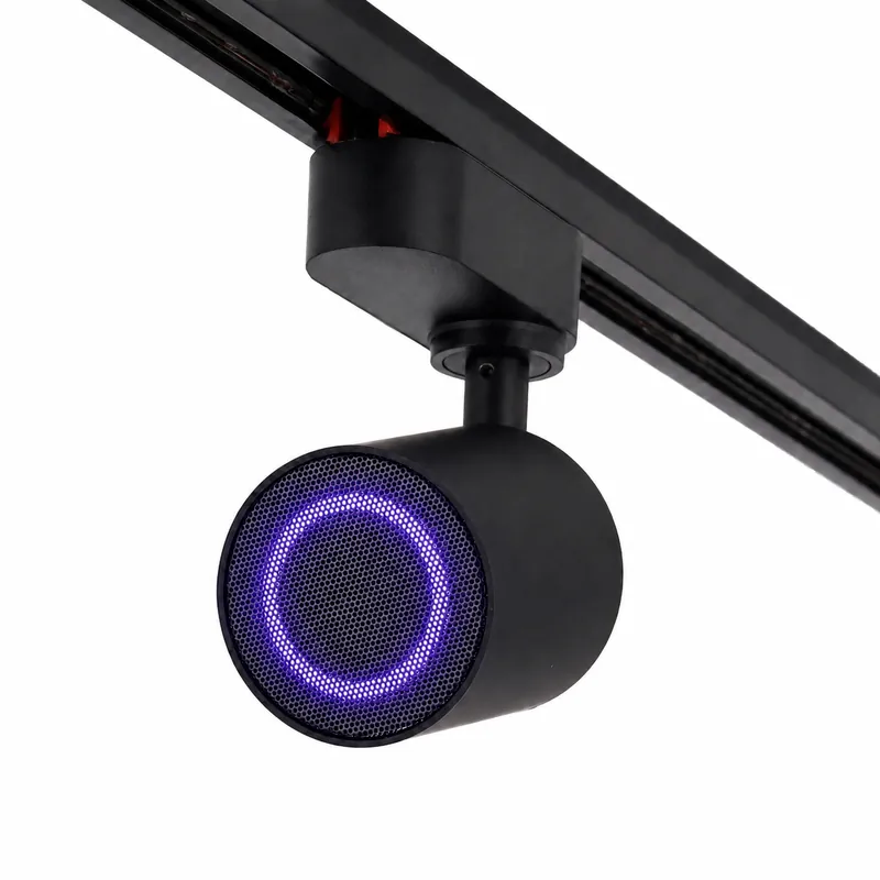 Altoparlante Bluetooth monofase da 20W per binario di illuminazione, nero