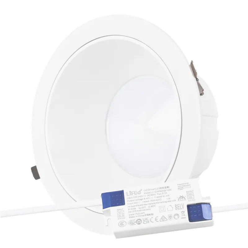 LED Circular Downlight Spotlight 30W 4200Lm 6000ºK Anti-Glare UGR19 40,000H