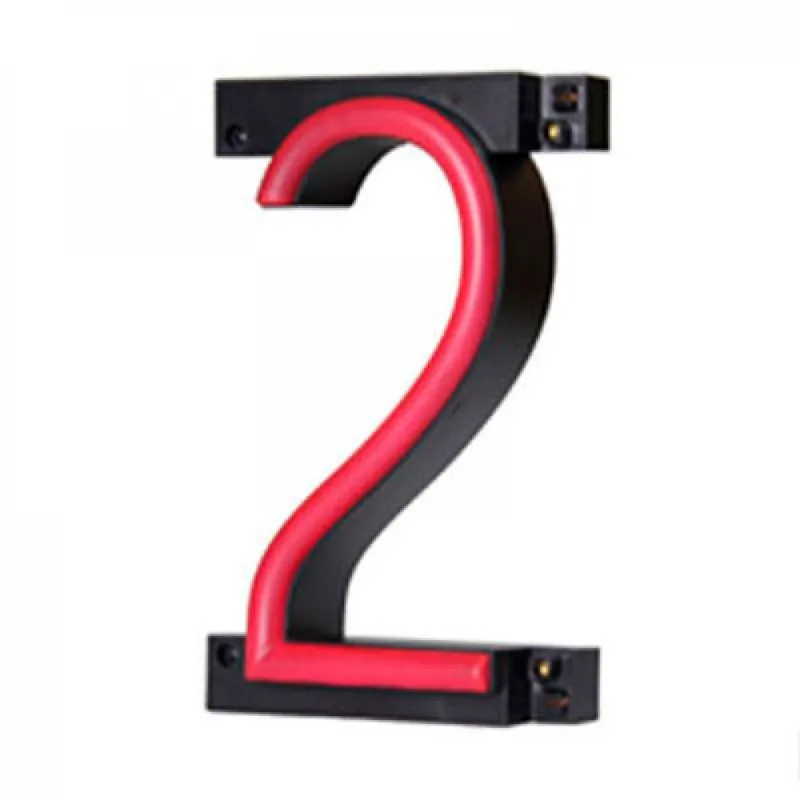 Number LED Neon 2 Width 84Mm Height 161Mm Depth 38Mm