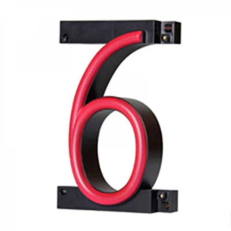 Number LED Neon 6 Width 90Mm Height 161Mm Depth 38Mm