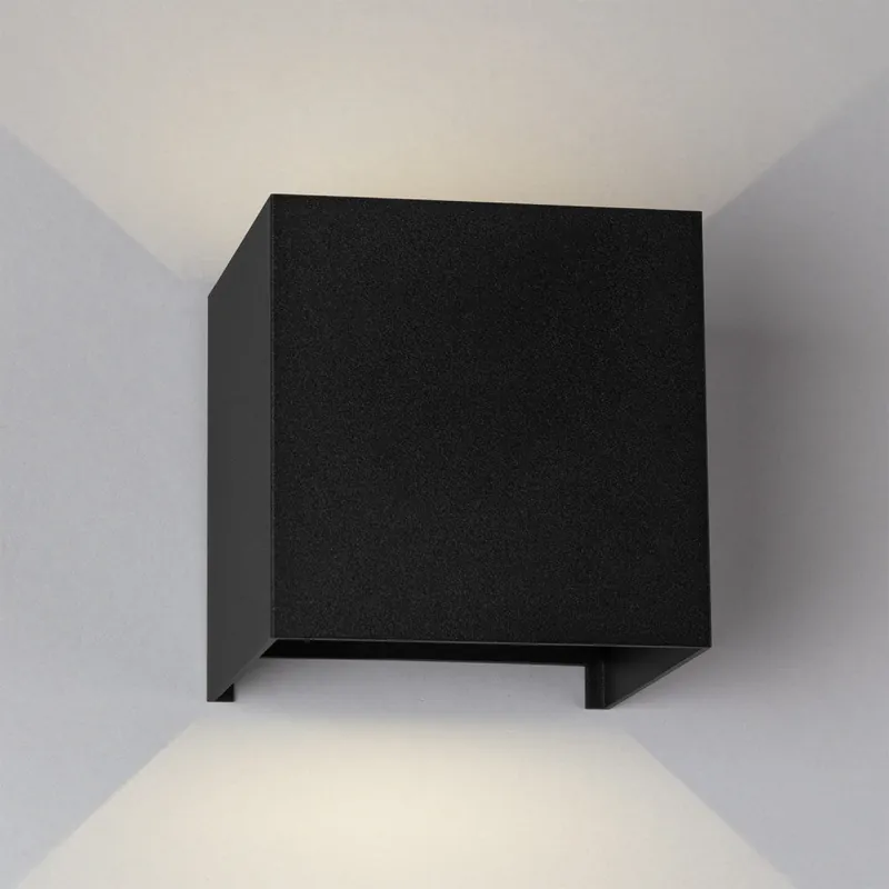 Aplique LED para exterior 2x5W 100Lm/W IP65 Preto 4000K [HO-APL06-IP65-BW]