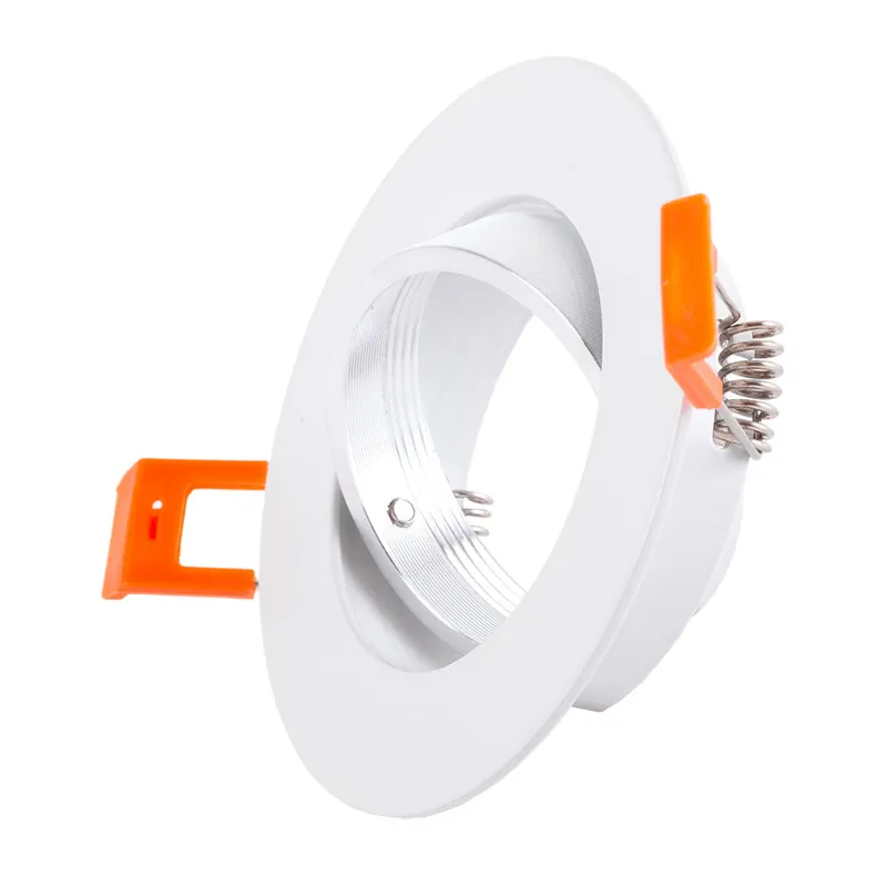 Anel Downlight Circular Inclinável Alumínio Branco93Mm