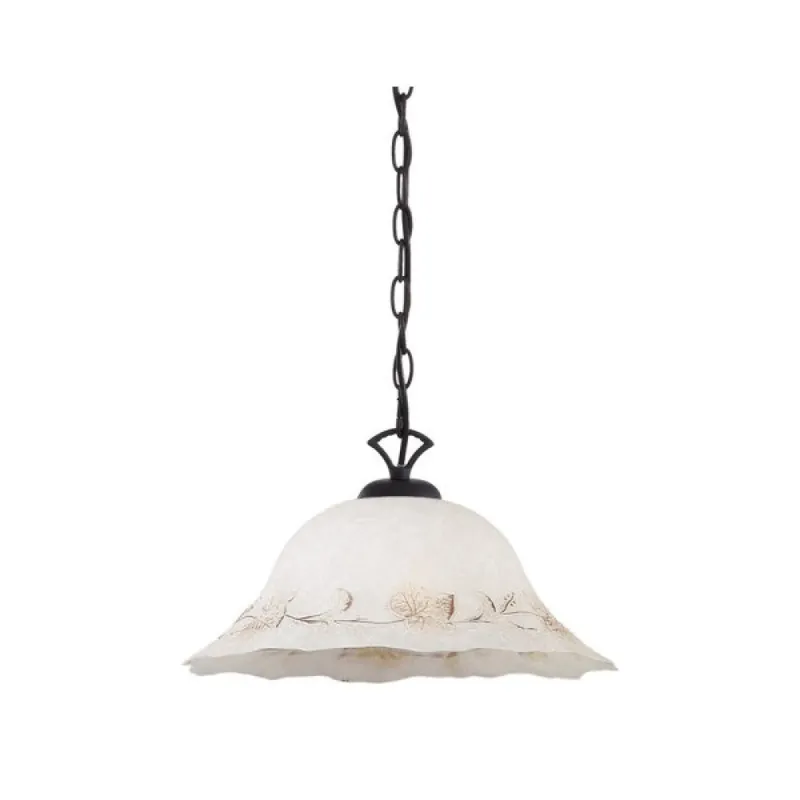 [I-L-7533] Lâmpada Pendurada FOGLIA E27 1 Lâmpada (Sem Lâmpada)