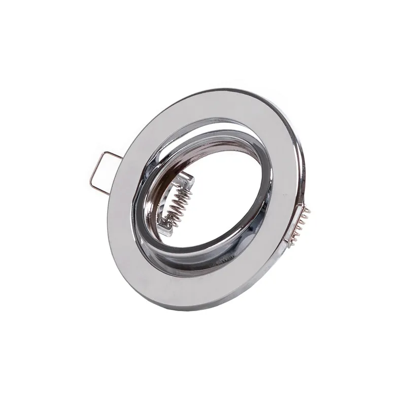 Anel Downlight Circular Inclinável "Vepa" Aço 90Mm - Cromado