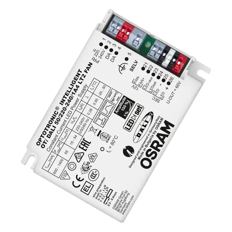 Osram OptoTronic OTI DALI CC LED Driver OTI DALI50/220-240/1A4LT2FANDIM