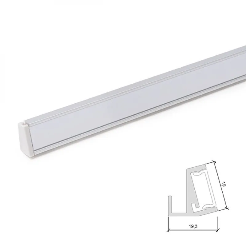 Profil Hliník Pro Led Pásky Regály Sklenka 6Mm x 1M