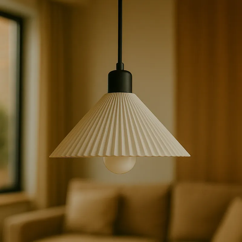 Závěsná lampa „Colt“, bílá/černá stropní rozeta/černý kabel