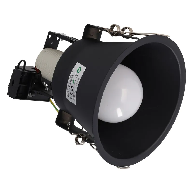 Oprawa typu downlight E27 - Czarne wykończenie