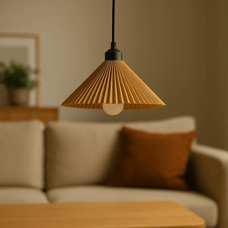 Lampa wisząca "Colt", beżowo-czarna rozeta sufitowa/czarny kabel