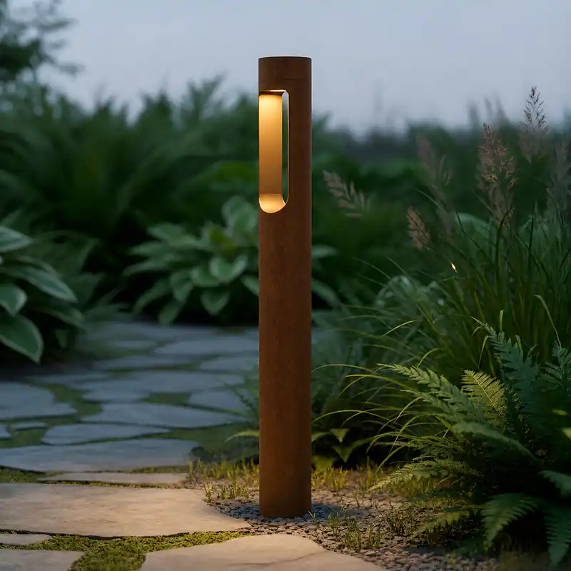 Zewnętrzna lampa sygnalizacyjna LED "Fredericksburg" 90 cm 10 W 220 V AC 3000°K Brąz tlenkowy