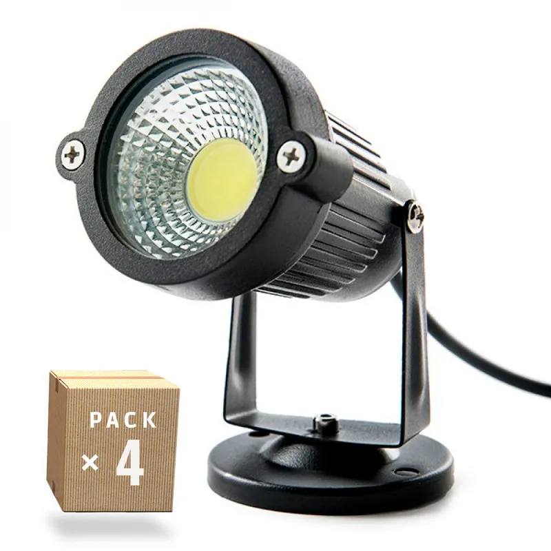 Zestaw 4 reflektorów ogrodowych LED 5W 450Lm 6000°K 40 000H [SL-SL-C12-5W-CW-PK4-AP]