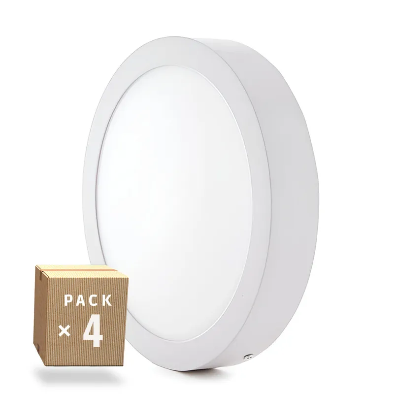 Zestaw 4 lamp sufitowych LED 20 W 1800 lm 6000°K powierzchni 40 000 H [PE-2011P4-CW]