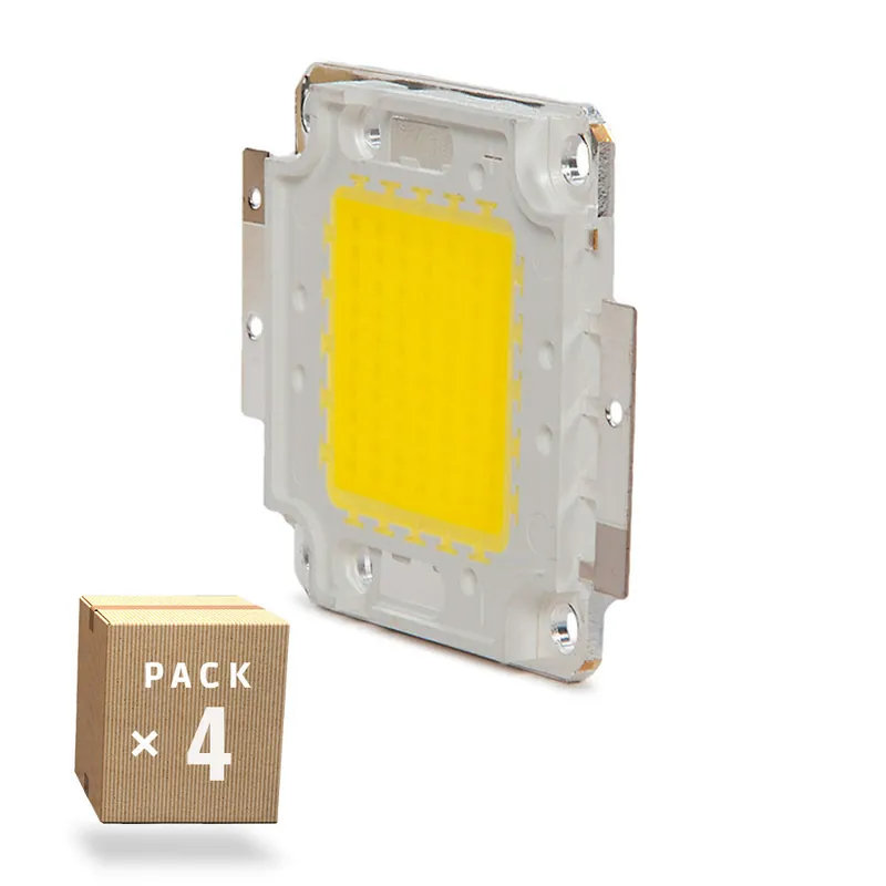 Zestaw 4 diod LED dużej mocy 50W 5000Lm 6000°K COB30 50.000H [CH-LED-50W-30MIL-CW-PK4-AP]