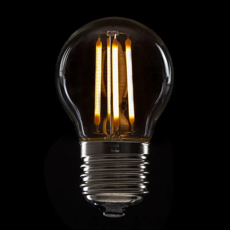 Żarówka LED E27 4W 288Lm 2000°K Filament G45 40 000H [HO-LF-G45-E27-4W-WW]