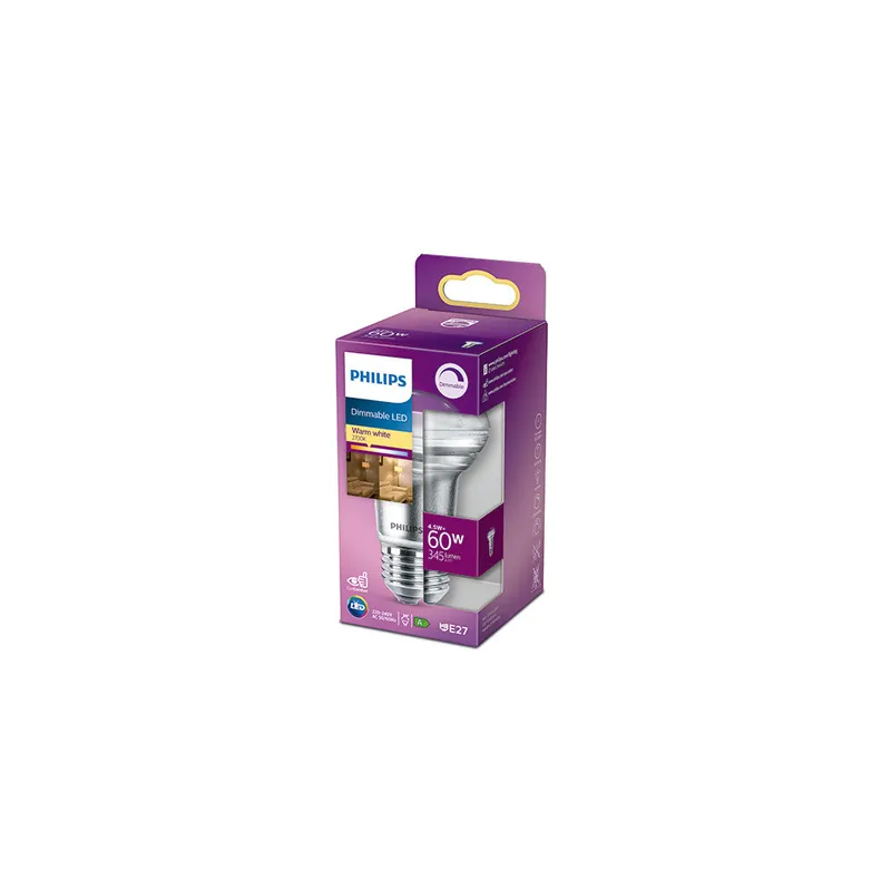 Żarówka LED Philips E27 R63 Możliwość Przyciemniania 4.5W 410Lm 2700K [PH-929001891455]