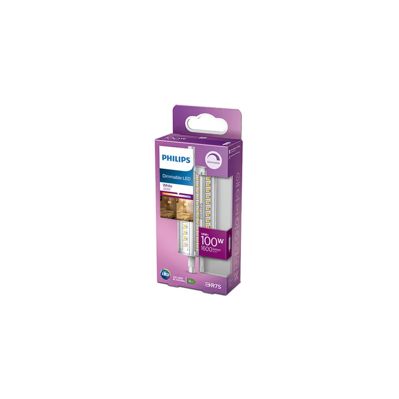 Żarówka LED Philips R7S 118mm Możliwość Przyciemniania 14W 1600Lm 3000K [PH-929001243755]