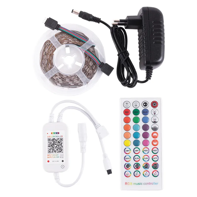 Zestaw listew 36W 1500 lm 150 diod LED 5 metrów RGB Blister Transformator, kontroler, sterowanie Bluetooth IP20 40 000H [CA-KITR