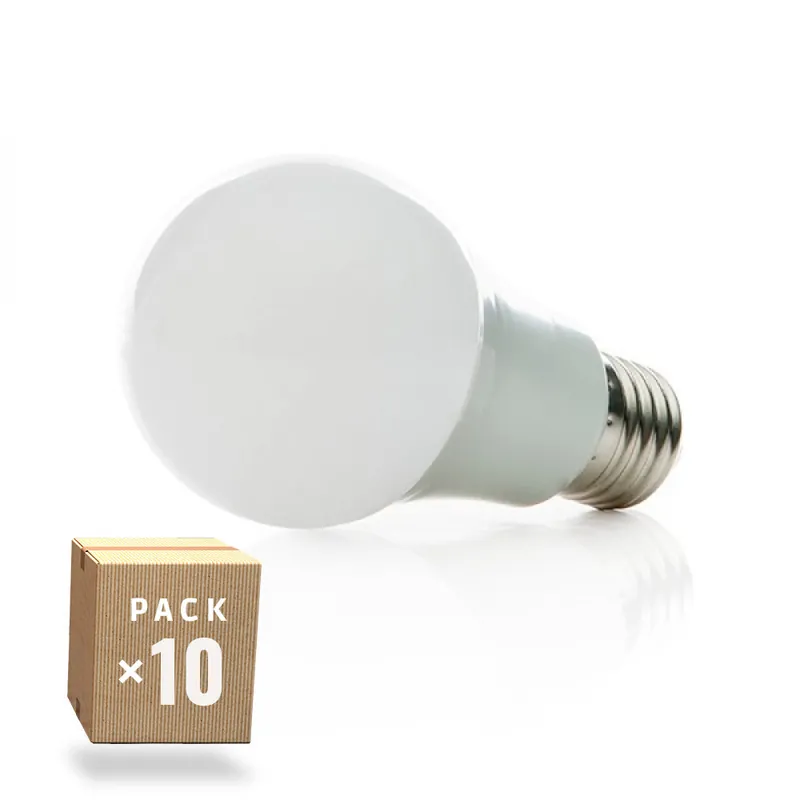 Balení 10 kulových LED žárovek Hliník/PC E27 7W 630Lm 40 000H
