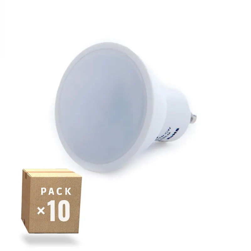 Balení 10 GU10 LED žárovek 7W 520Lm 6000ºK 10 40 000H [SKY-GU10-7W-CW-PK10-AP]