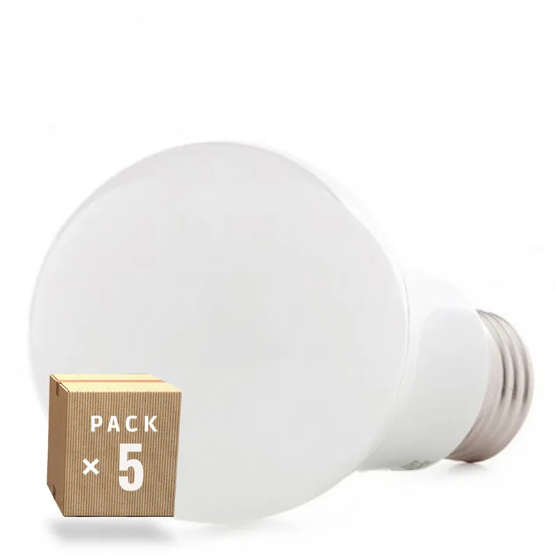 Balení 5 LED žárovek E27 9W 1000lm 6000ºK 40,000H [HO-ED-B3-E27-9W-CW-PK5-AP]