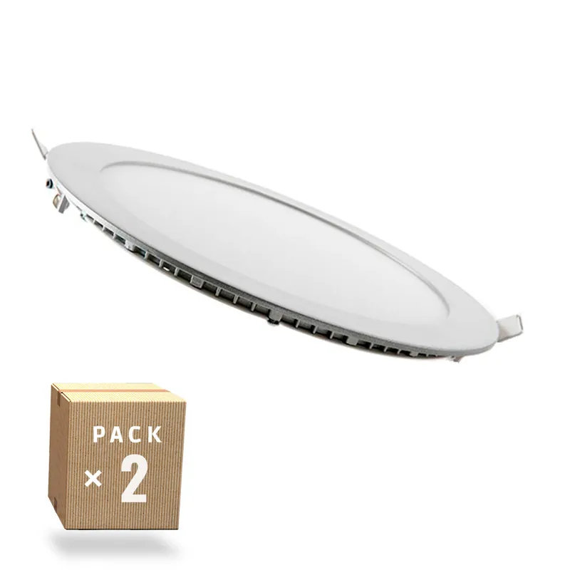 Balení 2 LED panelů 20W 2000Lm 6000ºK Kruhový 40 000H [PE-1011P2-CW]