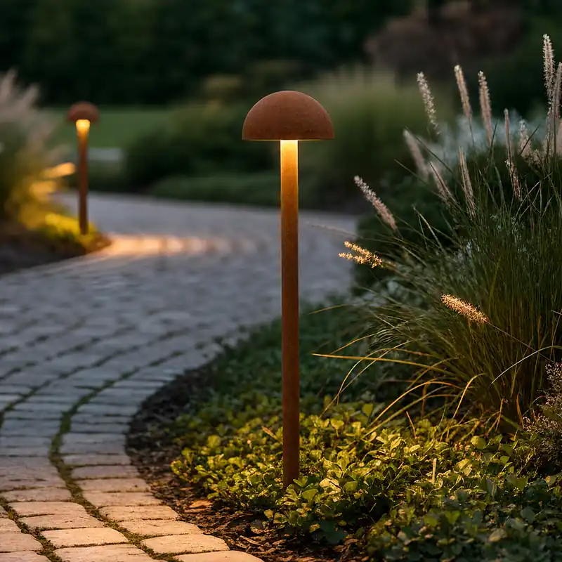 Udendørs LED-blinklys "Ocala" 60 cm 12 W 220 VAC 3000 K Oxidbrun