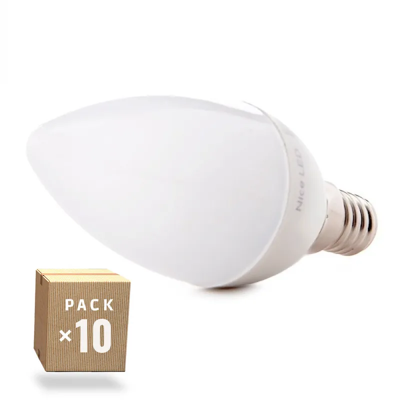 Balenie 10 kusov LED sviečkových lámp 2835SMD E14 5W 410Lm 40 000H