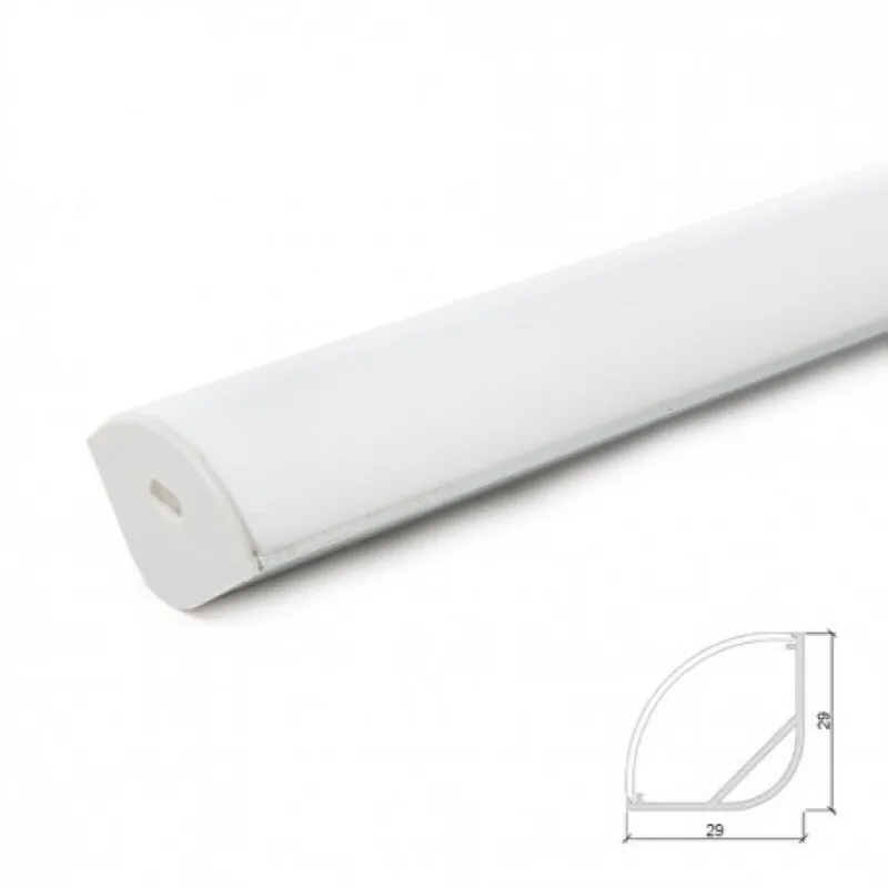 Profil Hliník Pre Led Pásik Difúzor Mliečny LLE-ALP016R-O x 2M