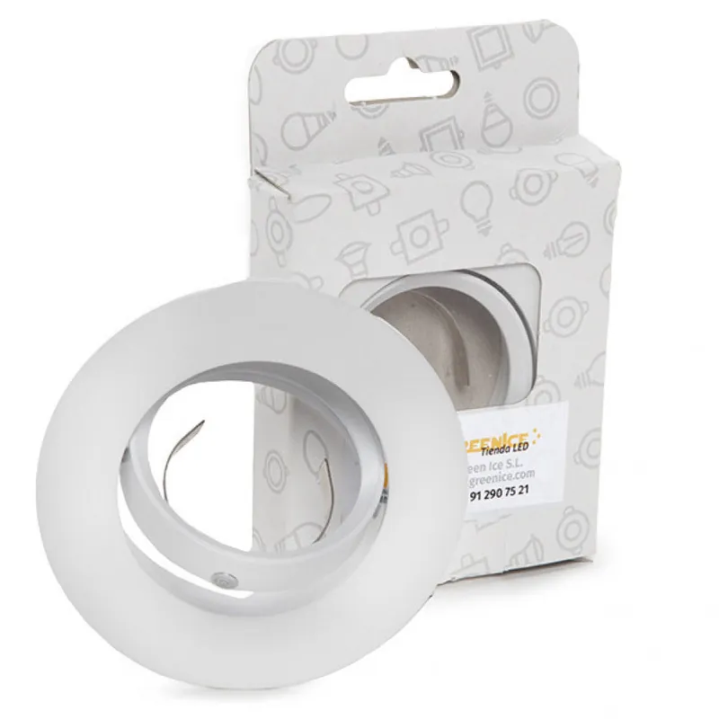 Zazvoniť Svetlomet Downlight Výklopný Okrúhle Hliník biely93Mm Prispôsobené Balenie