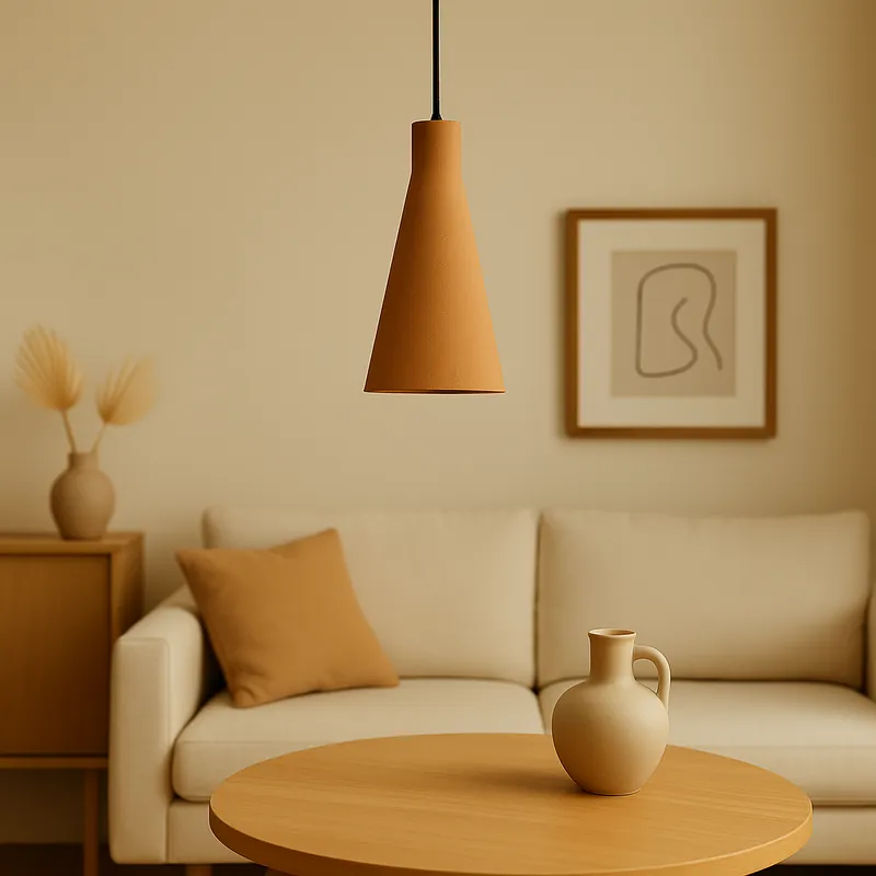 Závesná lampa „Shu“, béžová/čierna stropná rozeta/čierny kábel