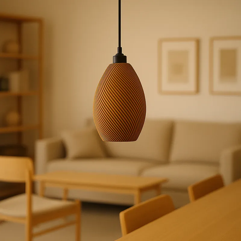 Závesná lampa „Paval“, béžová/čierna stropná rozeta/čierny kábel