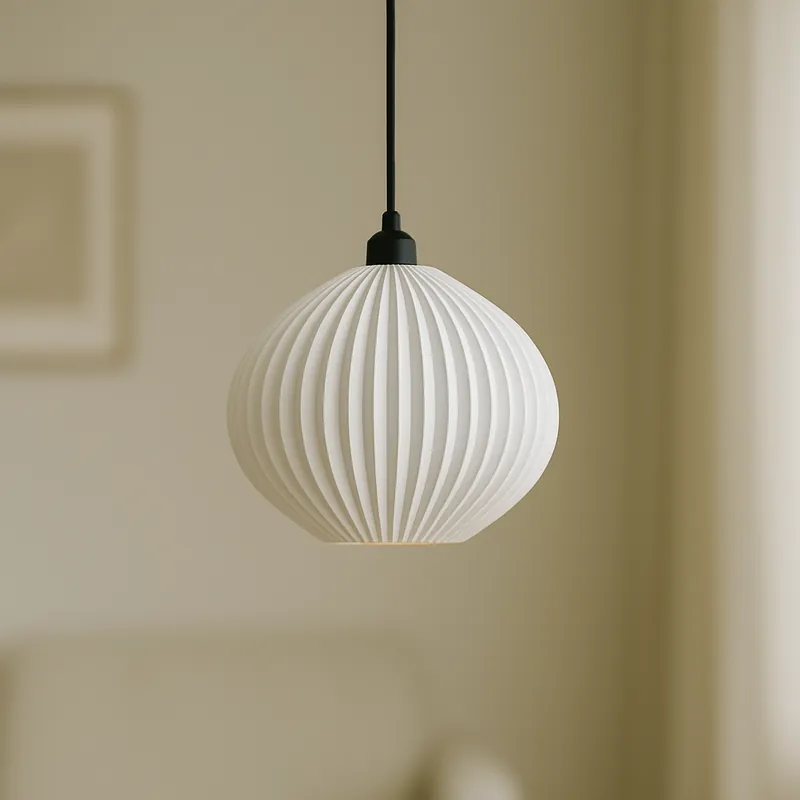 Závesná lampa „Idali“, biela/čierna stropná rozeta/čierny kábel