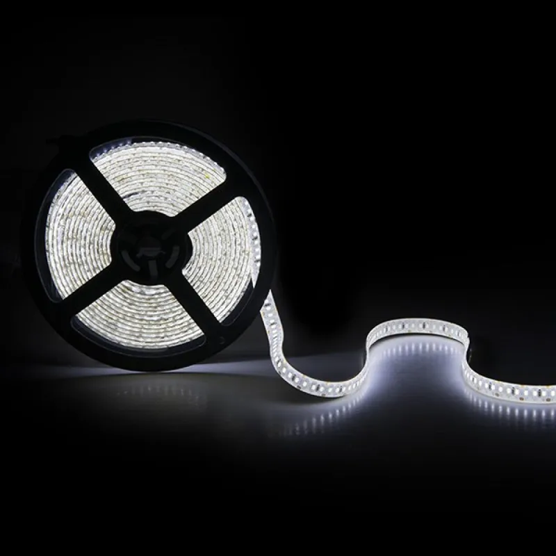204 LEDin nauha / M 60 W 5 000 Lm CRI85 6 000 ºK SMD3014 12 VDC IP65 x 5M 40 000 H [CA-3014-204-12W-IP65-CW] - Kylmä valkoinen