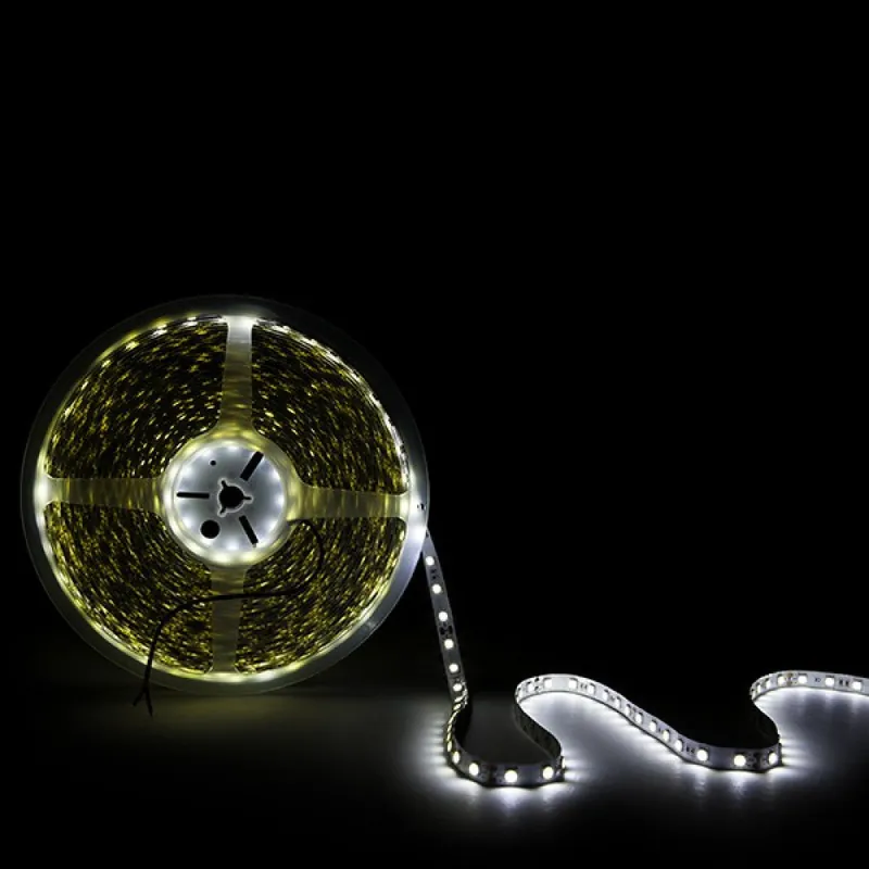 60 LEDin nauha/M 14,4W 20 400Lm CRI85 6000ºK SMD5050 24VDC IP20 x20M 40 000H [CA-5050-60-14,4W-20M-CW] - Kylmä valkoinen