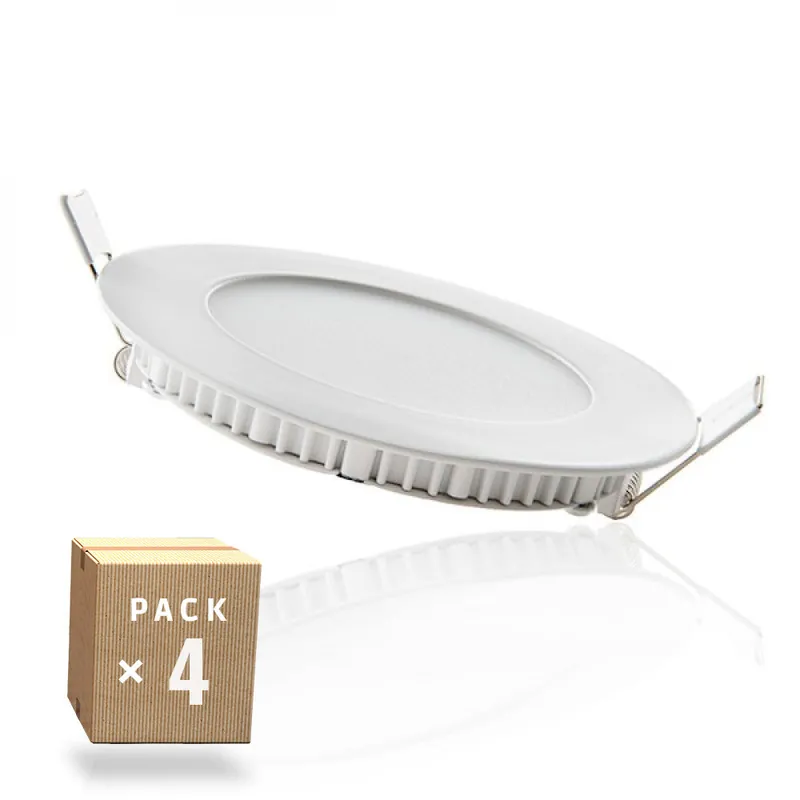 4 LED-paneelin pakkaus 6W 600Lm 6000ºK 40 000H [JL-GP-LZ-1-PK4-AP]