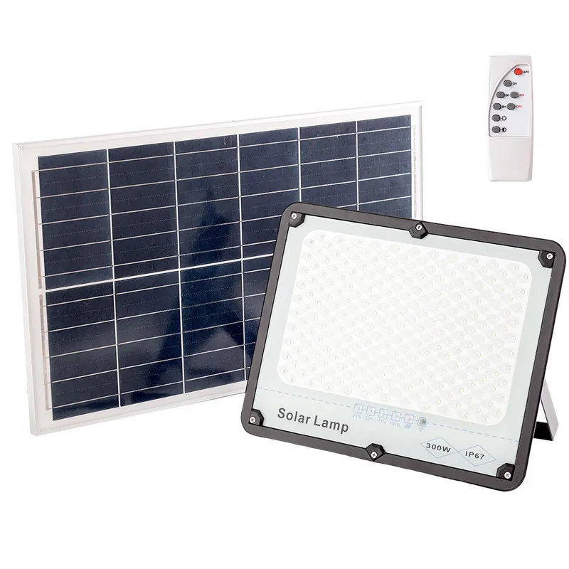 Aurinko-LED-projektorin kohdevalo 300 W aurinkopaneeli/akku [WR-MTX-300W-CW]