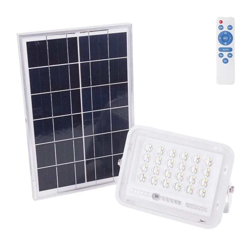 Aurinko LED Floodlight 30W 6500K Paneeli: 6V/6W Battery: 3.2V/3000MaH Remote Control [HO-AurinkoFL-30W-02]