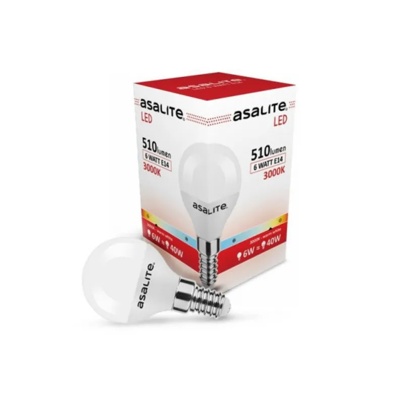 Asalite E14 6W 510Lm 3000K IP20 LED-pære [ASAL-0213]