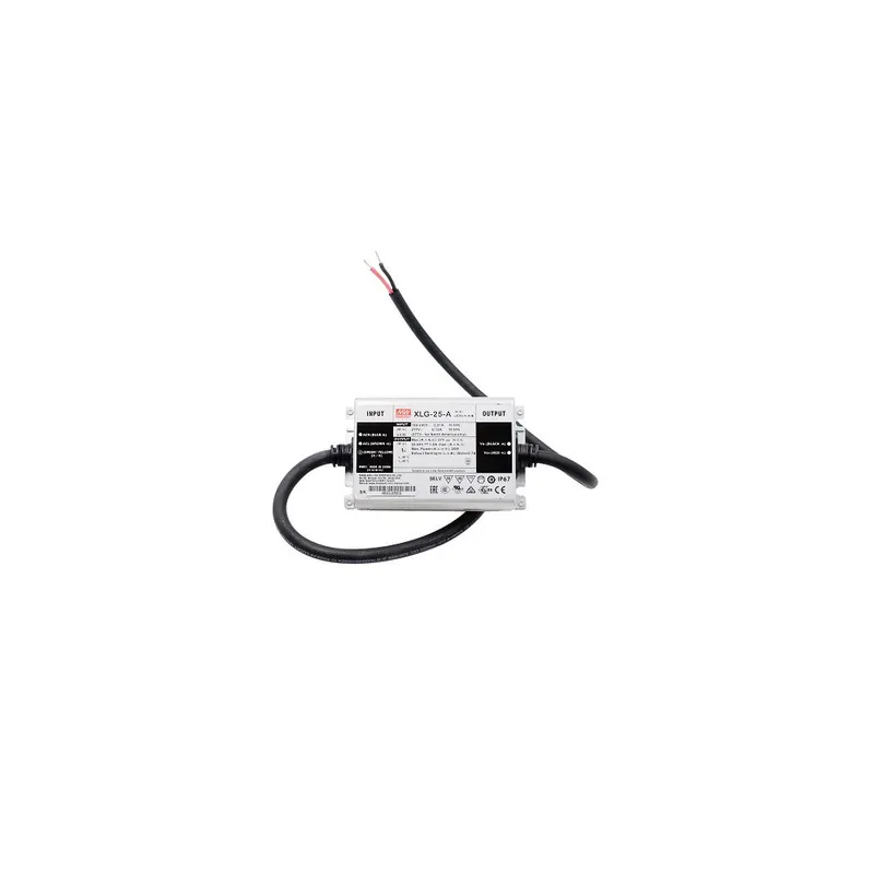 XLG-25-AB IP67 Driver MEANWELL Konstant Magt I:: 90-305VAC Ud:: 22-54VDC Corriente 250-1050mA 25W PFC Potenciomet