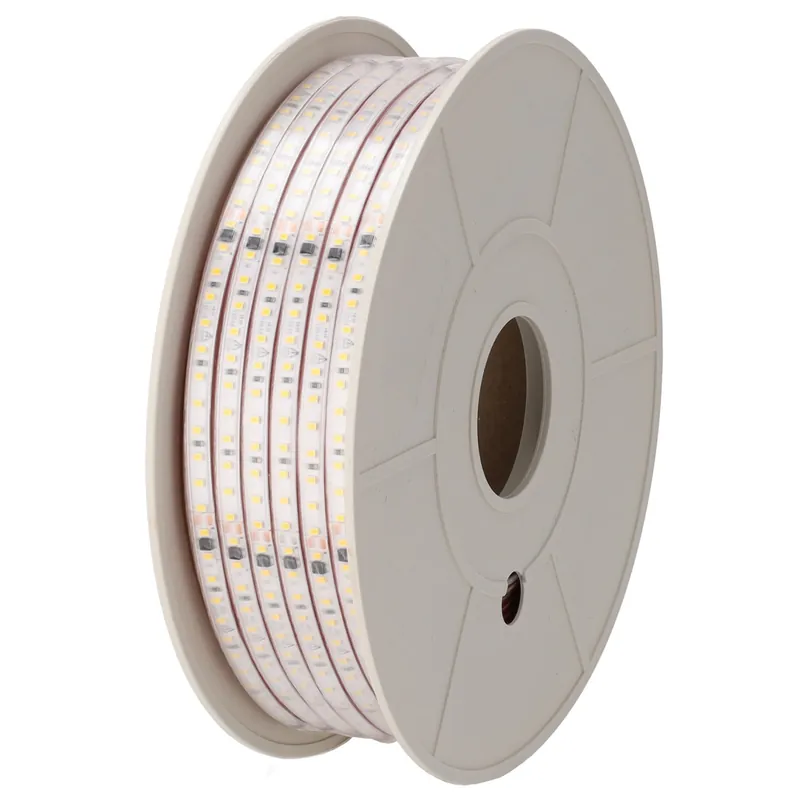 120 LEDin nauha/M 1500Lm/M 6000ºK SMD2835 Itsetasasuuntaava mikroprismaattinen diffuusori 220VAC IP65 x 50M 40 000H