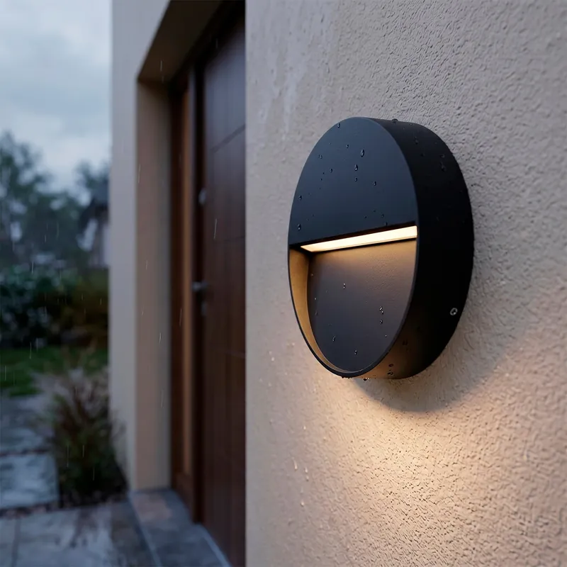 7 W IP54 pyöreä LED-ulkoseinävalaisin, 2700 K