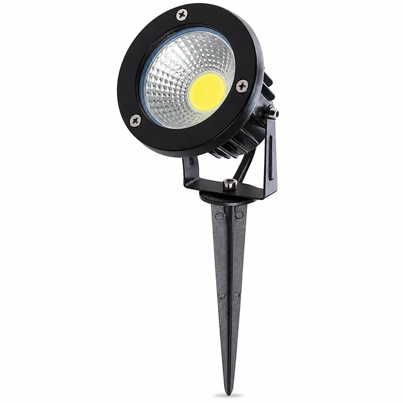 18 W:n COB LED-puutarhakohdevalo 1620 lm 6000K piikki 40 000H musta viimeistely