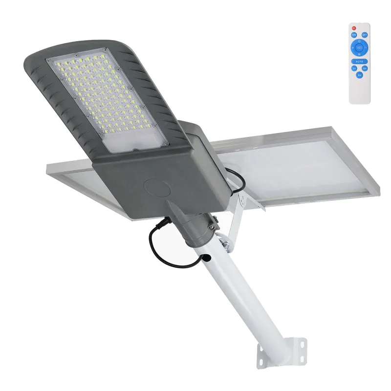 Zonne-LED straatverlichting 200W 5000K paneel 6V 30W batterij 28Ah schemersensor /afstandsbediening