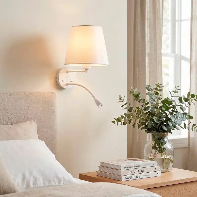 Wandlamp "Lumina" E27 met LED leeslamp 3W
