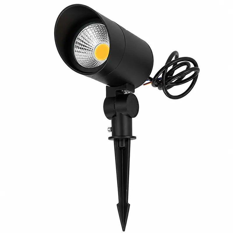 24W COB LED Tuinspot 2160lm 6000K Spike 40.000H Zwarte afwerking