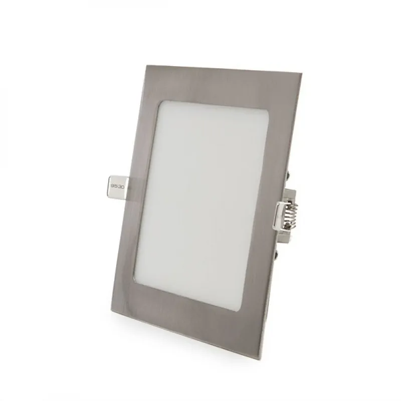 12W 1200Lm 6000ºK Vierkant Satijnnikkel LED-paneel 50.000H [GL-CL-S12N-CW]