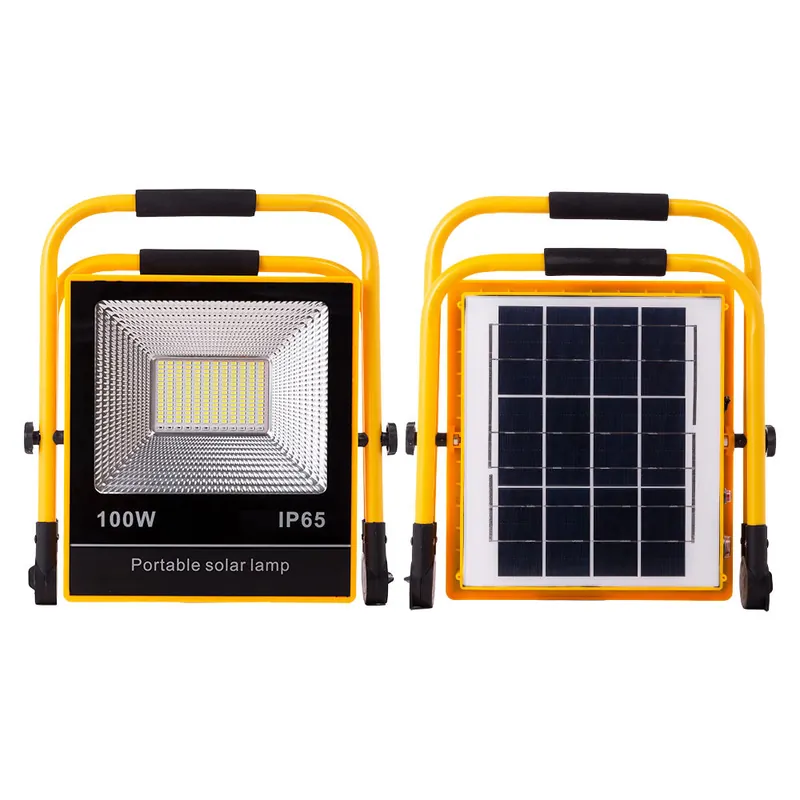 Zonne LED Floodlight 100W 6500K Paneel: 6V/12W Battery: 3.2V/18000MaH Remote Control [HO-ZonneFL-100W-05]