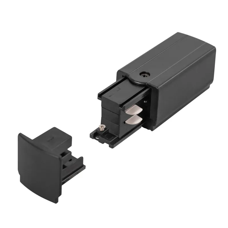 Zwarte driefasige railinitiële connector