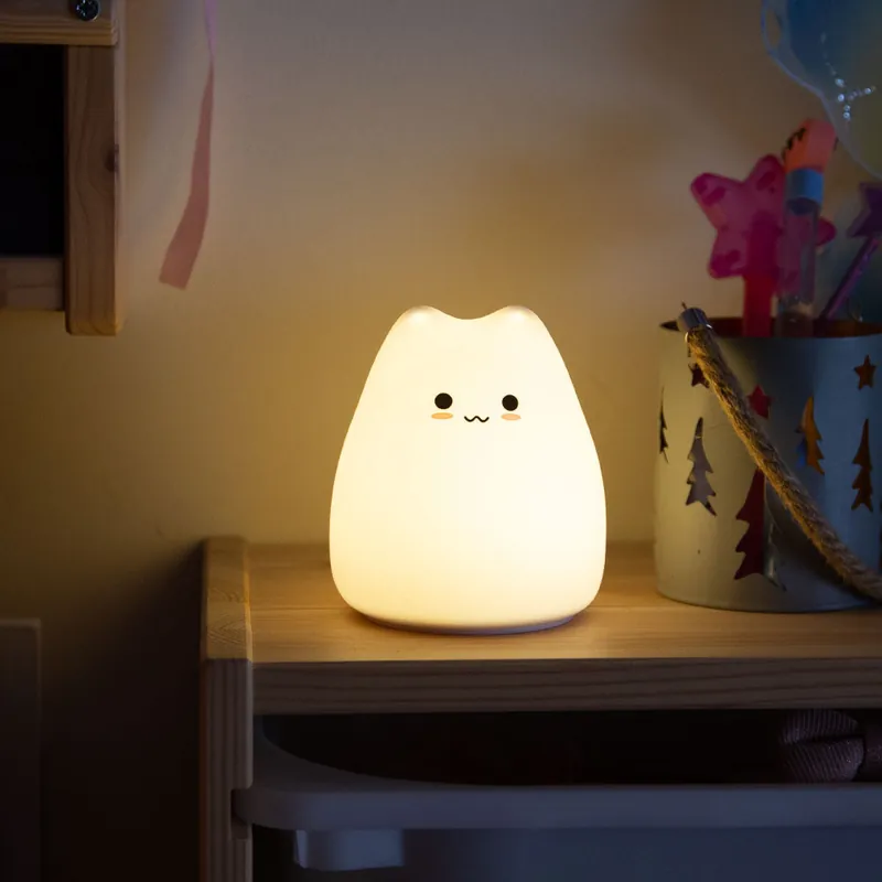 "Cat" night lamp for children's LED night table, night light and rechargeable