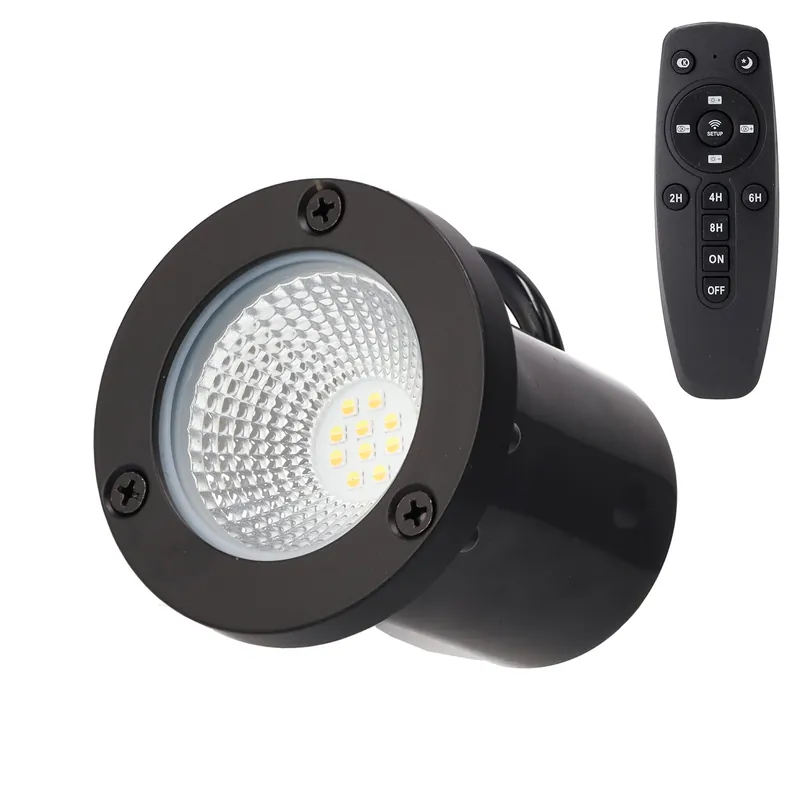 5W LED-Einbaustrahler für den Garten, Schutzart IP65, einstellbare Lichtfarbe, Fernbedienung